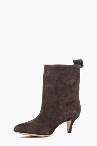 2504 chocolate suede ankle boots