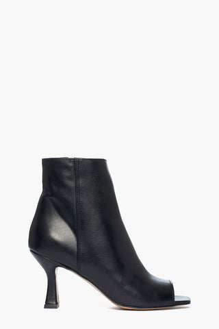 Tronchetti punta aperta pelle nero Love 50