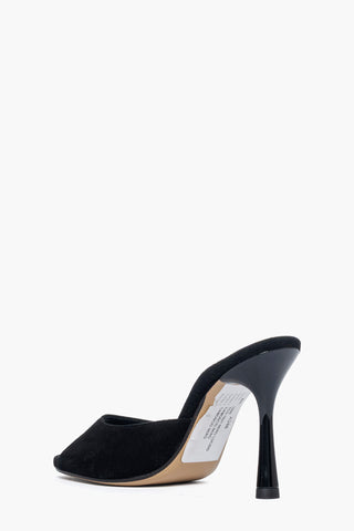 Mules camoscio nero tacco 10 ART. a288