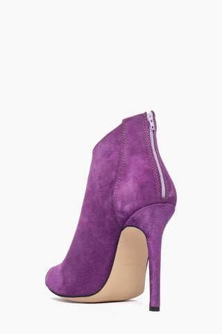 Tronchetti camoscio viola Sidney 105 tacco 11