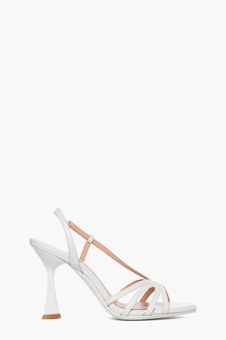 Sandalo pelle bianco Linea Sposa Art. 506