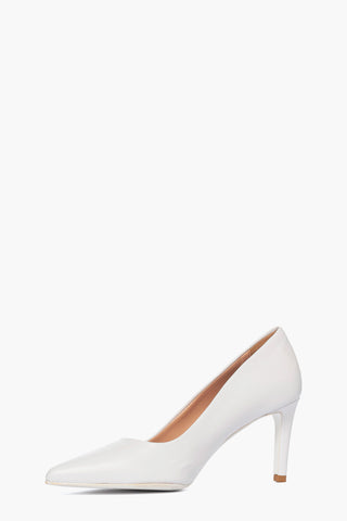Décolleté pelle bianco Linea Sposa tacco 7.5 Art. 903