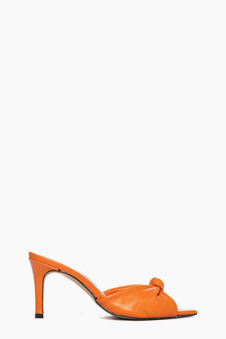 Sabot pelle arancio Mango Fiocco