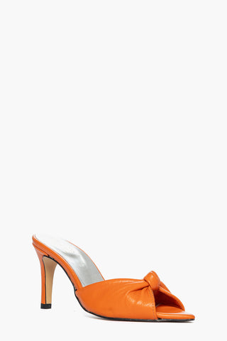 Sabot pelle arancio Mango Fiocco