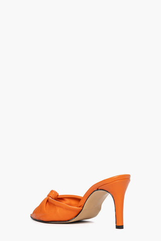 Sabot pelle arancio Mango Fiocco