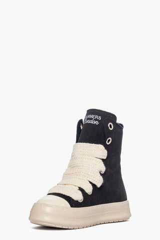 Sneakers canvas nero con lacci Tore Can