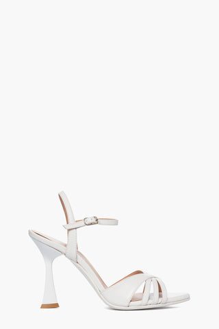 Sandalo pelle bianco  Linea Sposa Art. 505