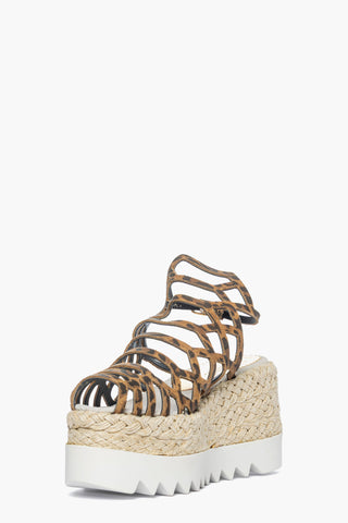 Sandalo zeppa Dolly pelle animalier