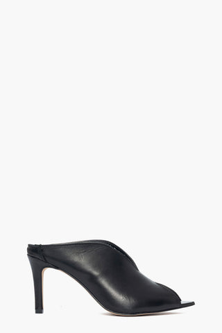 Sabot pelle nero tacco 8.5 Mango 16