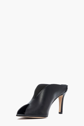 Sabot pelle nero tacco 8.5 Mango 16