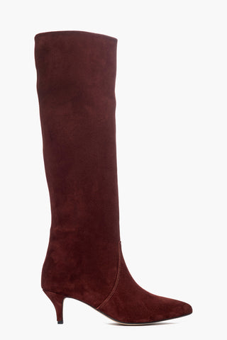 Stivali in camoscio bordeaux Agua Lia Diva