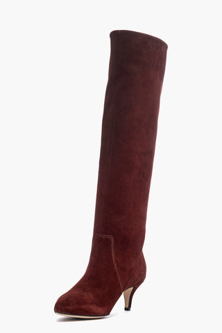 Stivali in camoscio bordeaux Agua Lia Diva