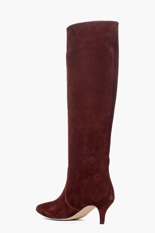 Stivali in camoscio bordeaux Agua Lia Diva