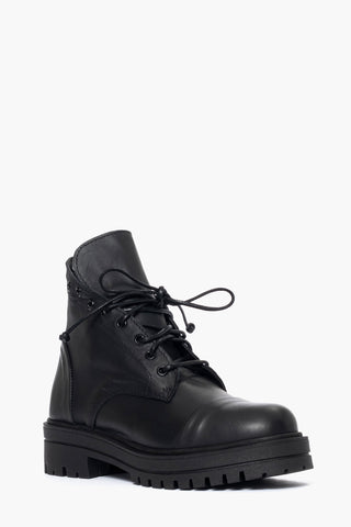 Ramona 1 black leather ankle boots