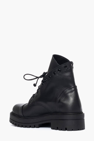 Ramona 1 black leather ankle boots