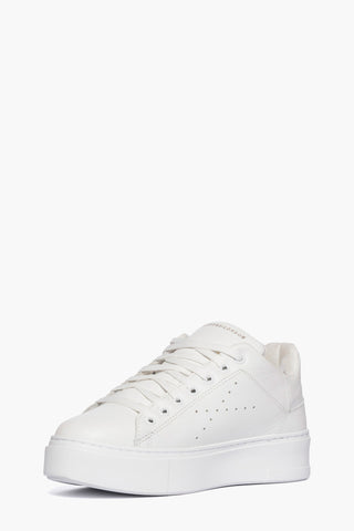 Sneakers pelle bianco e pelle cuoio Joyce 3