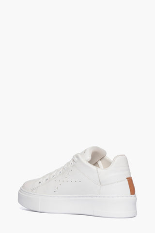 Sneakers pelle bianco e pelle cuoio Joyce 3