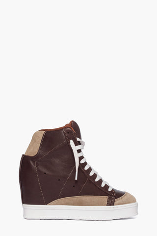 Sneakers pelle marrone e camoscio taupè Uppside 2