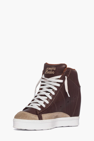Sneakers pelle marrone e camoscio taupè Uppside 2