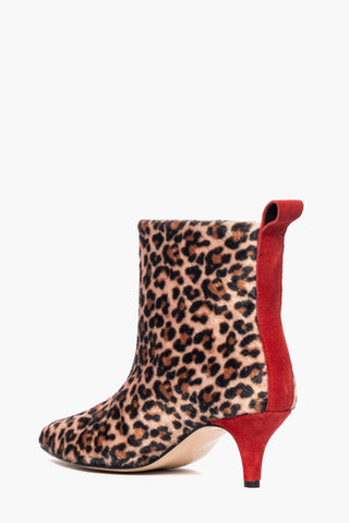 Stivaletti cavallino animalier e camoscio rosso 2504