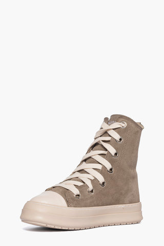 Tore Over - Sneakers camoscio taupè laccio sottile beige