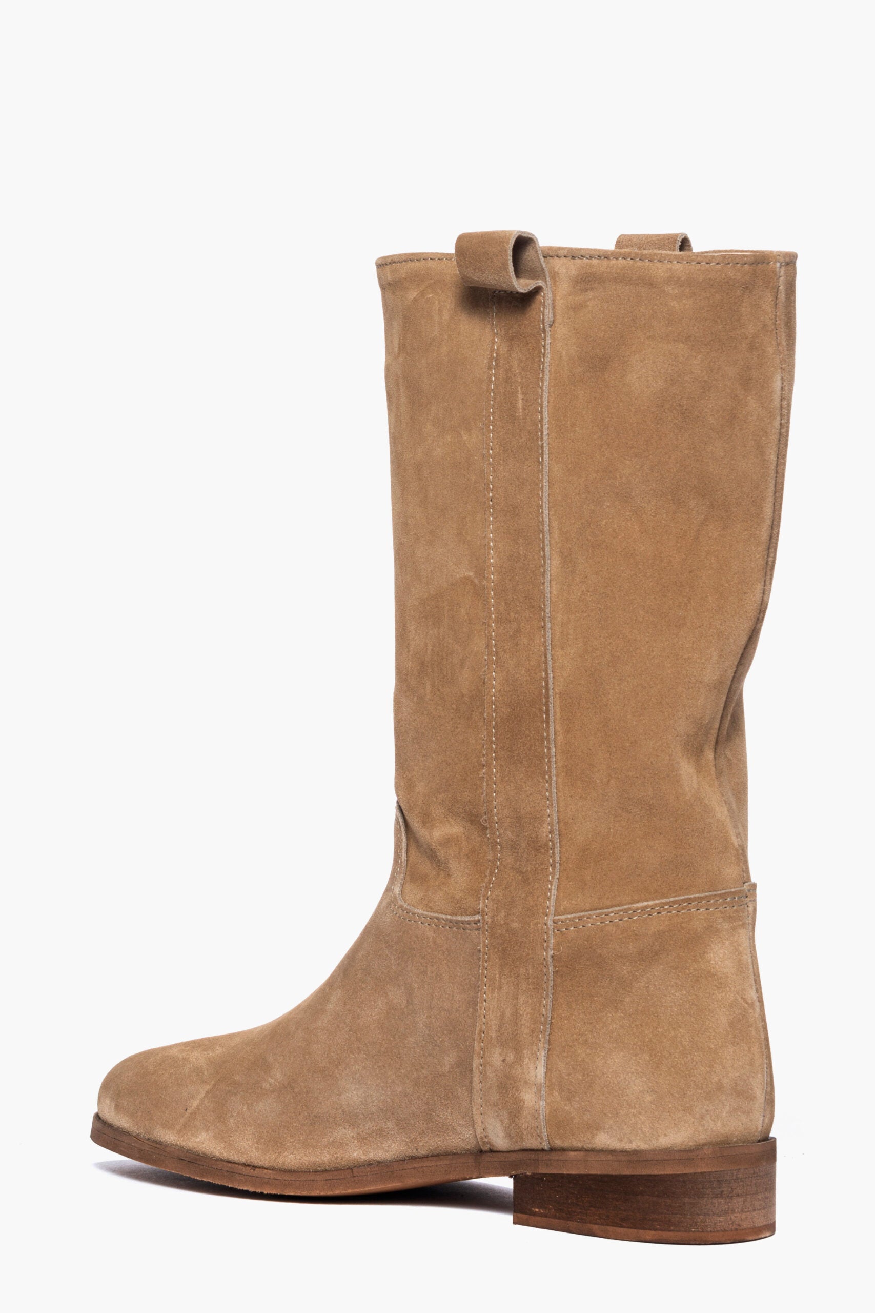 Stivali 282 camoscio taupe al polpaccio