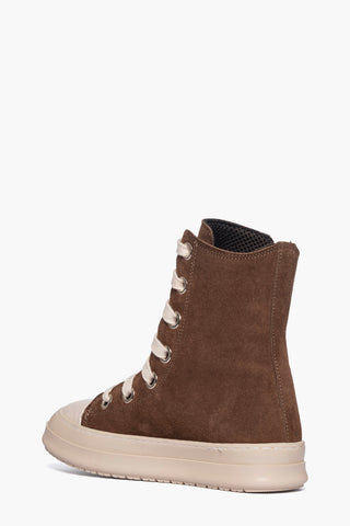 Tore Over - Sneakers camoscio marrone laccio sottile beige