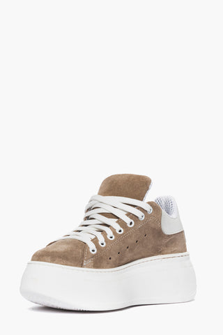 Lexa Two taupe suede sneakers