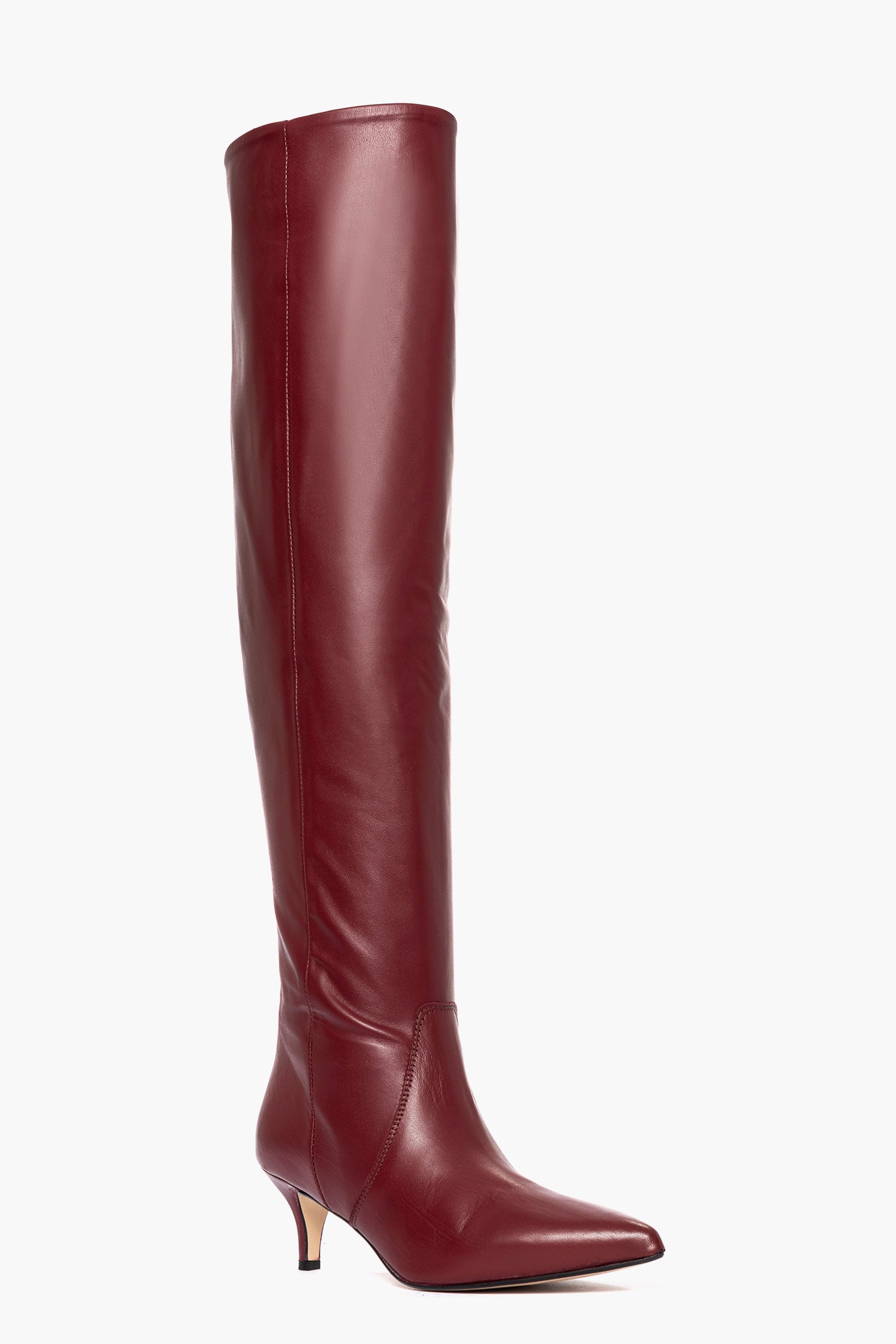 Stivali sopra al ginocchio pelle bordeaux Agua 100