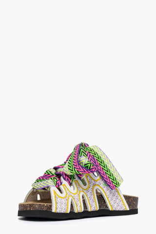 Ciabatta Cambridge Baby bianco multicolore JL