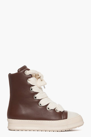 Sneakers pelle testa di moro e laccio doppio Tore Over