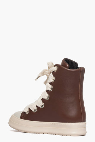 Sneakers pelle testa di moro e laccio doppio Tore Over