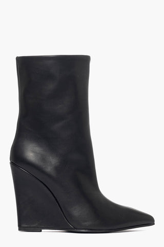 Stivaletti pelle nero con zeppa 1790