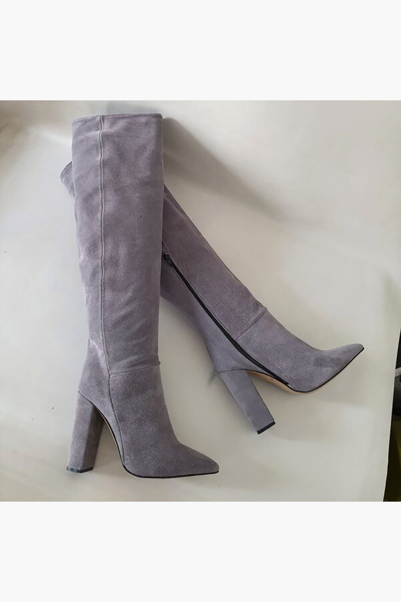 Stivaletti Grigi Stivali Alti Scamosciati Grigi MA+DE 94 Stivali