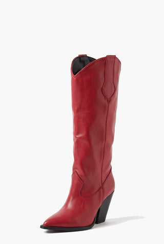 Stivali Gabriella 12 pelle rosso — Tre quarti lato interno