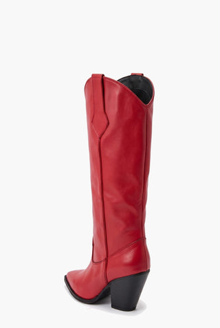 Stivali Gabriella 12 pelle rosso — Tre quarti dietro