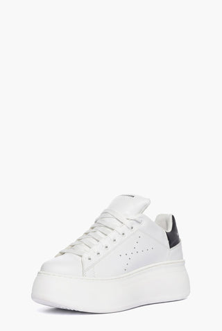 Lexa One - Sneakers in Pelle Bianco e Nero — Tre quarti lato interno