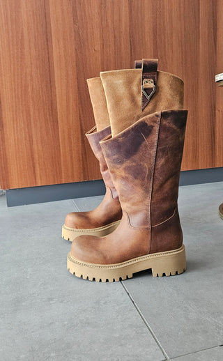 Stivale Boomerang Double 20 nabuk e camoscio cuoio spazzolato