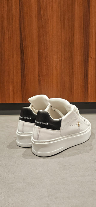 Sneakers pelle bianco e pelle nero perla Chicago