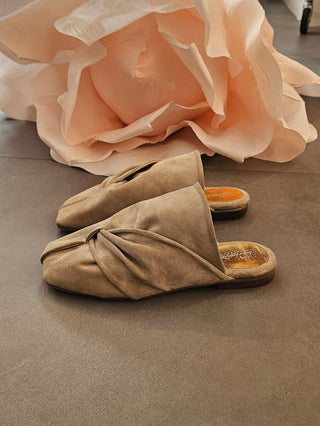 Sabot camoscio taupè Rosy 18