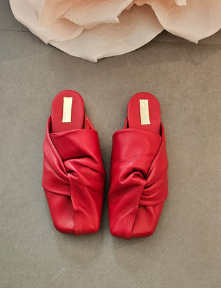 Sabot pelle rosso Rosy 18