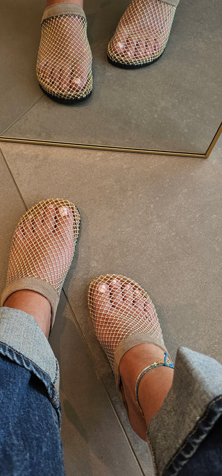 Sabot rete con strass Vera Lux