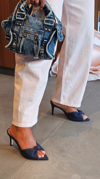 Borsa mini denim slavato blu Jenny
