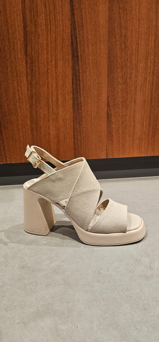 Sandalo canvas taupè Florinda