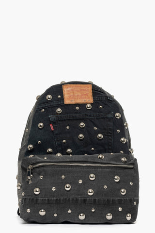 Zaino jeans nero con borchie Beatrice