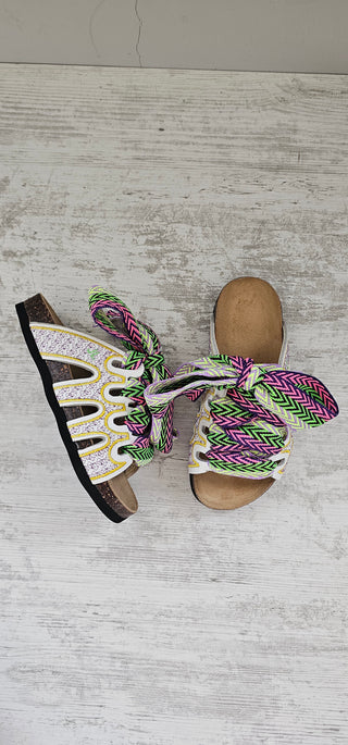 Ciabatta Cambridge Baby bianco multicolore JL